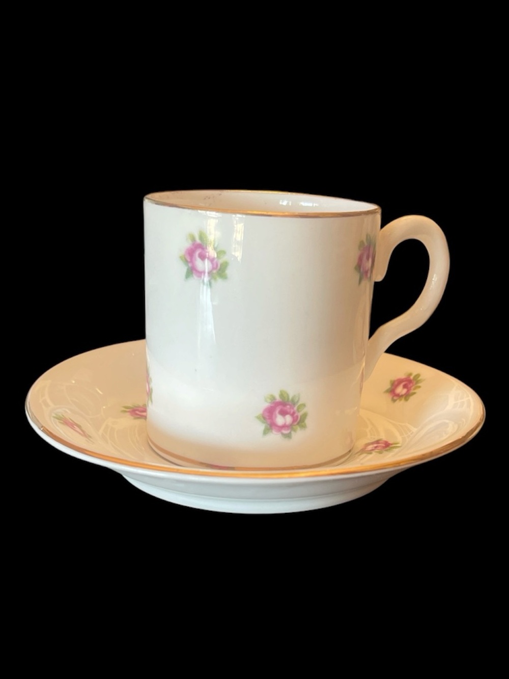 Marlborough Bone China Tea Cup & Saucer England 22 karat trim England vintage